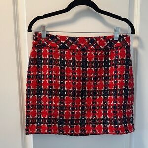 Anthropologie Endless Rose Plaid Skirt
